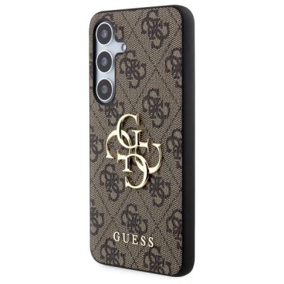 2. Etui Guess 4G Big Metal Logo na Samsung Galaxy S24 - brązowe