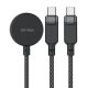 2. Kabel 3w1 Acefast C6-11 USB-C - 2x USB-C / Qi 480Mb/s 100W 1.2m - czarny