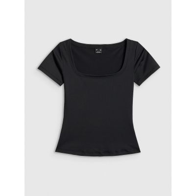 6. T-shirt slim gładki damski 4F 4FRSS26TTSHF3633-20S