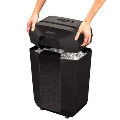 4. Niszczarka Fellowes LX70, 4407501 kolor czarny, 18 litrów, Niszczy jednorazowo do 11 kartek A4 (70g) na ścinki 4×40 mm (P-4/T-4), Blokada Safety Lock