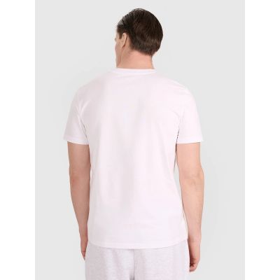 2. T-shirt regular z nadrukiem siatkarskim męski 4F 4FRAW25TTSHM3237-10S