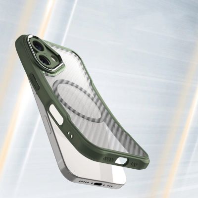 4. Etui silikonowe Leading Series MagSafe do iPhone 16 Plus - zielone