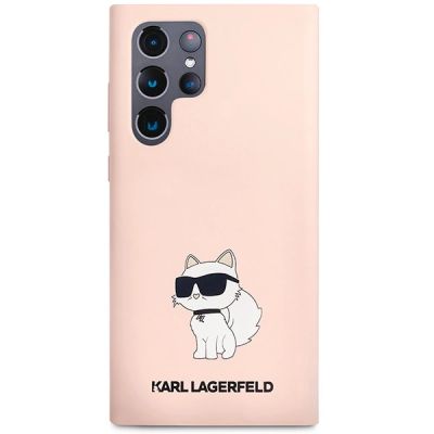 3. Etui Karl Lagerfeld Silicone Choupette na Samsung Galaxy S23 Ultra - różowe