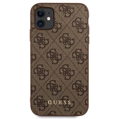 3. Etui Guess 4G Metal Gold Logo na iPhone 11 / Xr 6,1" - brązowe