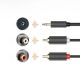 5. Kabel Ugreen AV102 10511 3,5 mm mini jack (męski) / 2RCA (męski) 1.5m - szary