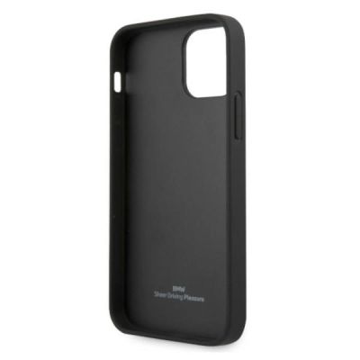 7. Etui BMW Leather Perforate Sides na iPhone 12 Pro Max - czarne