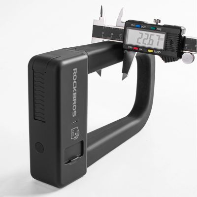 4. Zapięcie rowerowe Rockbros RBNS1 SMART z czytnikiem NFC - czarne