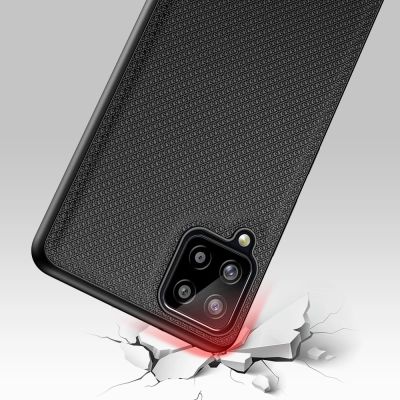 6. Dux Ducis Fino etui pokrowiec pokryty nylonowym materiałem Samsung Galaxy A22 4G czarny