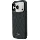 2. Etui Mercedes Leather Crossed Lines MagSafe na iPhone 17 Pro / 18 Pro - czarne
