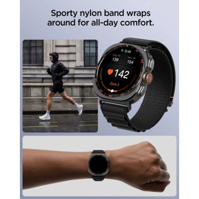 5. Pasek Spigen WBF1 na Samsung Galaxy Watch Ultra 47 mm - czarny