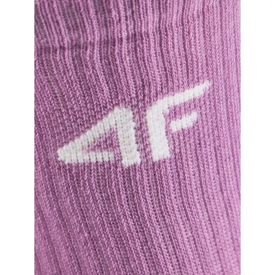 6. Skarpetki długie (4-pack) dziewczęce 4F 4FJRAW26USOCF1010-91S