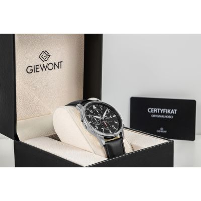 7. Zegarek Męski Giewont Chronograph Sapphire Czarno Srebrny GW5630-A2