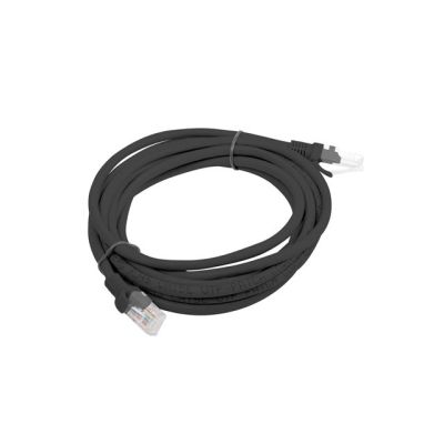2. Patchcord UTP Lanberg PCU6-10CC-0300-BK (RJ45 - RJ45 ; 3m; UTP; kat. 6; kolor czarny)