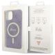 8. Etui Guess 4G MagSafe na iPhone 14 - purpurowe