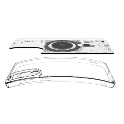 6. Etui Spigen Ultra Hybrid Mag z MagSafe na Samsung Galaxy S25 Edge z nadrukiem - przezroczyste