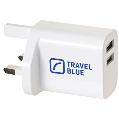 2. TRAVEL BLUE ŁADOWARKA SIECIOWA 2 USB UK