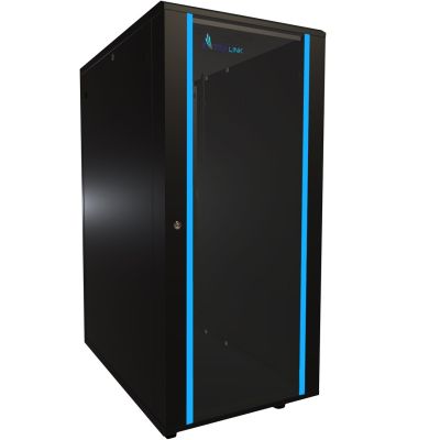 14. Extralink Szafa rack 27U 600x1000 Czarna stojąca