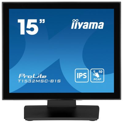 6. iiyama ProLite T1532MSC-B1S monitor komputerowy 38,1 cm (15") 1024 x 768 px XGA LCD Ekran dotykowy Czarny