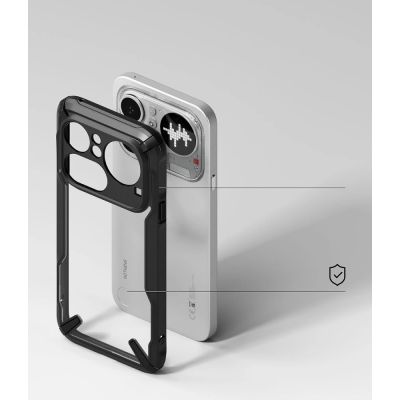 4. Etui Ringke Fusion X na Nothing Phone 4A Pro - przezroczysto-czarne