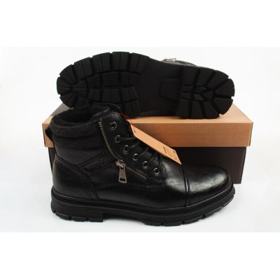10. Wrangler buty męskie trzewiki Gillen Fur czarne ocieplane botki modne