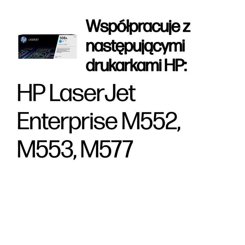 7. HP 508A oryginalny wkład laserowy, błękitny