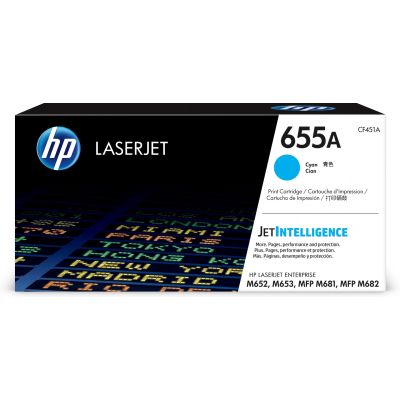 95. LASERJET TONER CRTG/655A CYAN