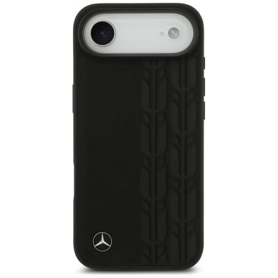 3. Etui Mercedes Leather Laurel Leaves MagSafe na iPhone Air - czarne
