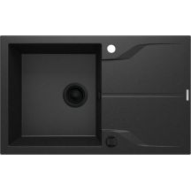 Zlewozmywak granitowy 1-komorowy z ociekaczem - montowany na równi z blatem ZQN_G11F 5908212067451