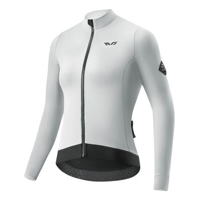Bluza kolarska damska Rockbros YDWT006 TVI ocieplana jesień/zima S - biało-szara