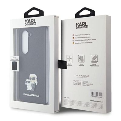 7. Etui Karl Lagerfeld Saffiano Karl&Choupette Pin na Samsung Galaxy Z Fold 5 - czarne
