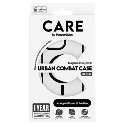 4. Etui CARE by PanzerGlass Flagship Urban Case z MagSafe na iPhone 16 Pro Max - przezroczyste