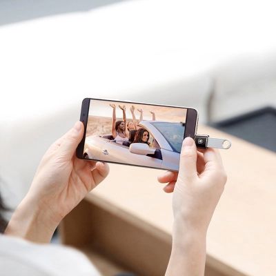 6. Adapter Baseus Mini przejściówka z USB-A na USB-C OTG - czarny
