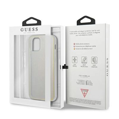 8. Etui Guess 4G 3D Pattern Collection na iPhone 12 / iPhone 12 Pro - opalizujące