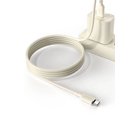 2. Kabel Dudao L7SCC USB-C - USB-C 100W 2m - beżowy