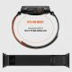 4. Pasek Tech-Protect Nylon Elite na Apple Watch 44 / 45 / 46 / 49 mm - czarno-pomarańczowy