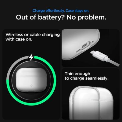 11. Etui Spigen Liquid Crystal na AirPods Pro 3 - przezroczyste
