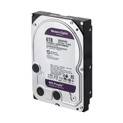 2. Dysk HDD WD Purple WD64PURZ (6 TB ; 3.5"; 256 MB; 5400 obr/min)