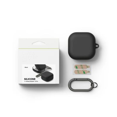 6. Etui Ringke Silicone Case na Samsung Galaxy Buds 4 / 4 Pro - czarne