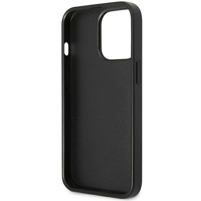 7. Etui Guess 4G Triangle Logo Cardslot na iPhone 13 Pro / 13 - czarne