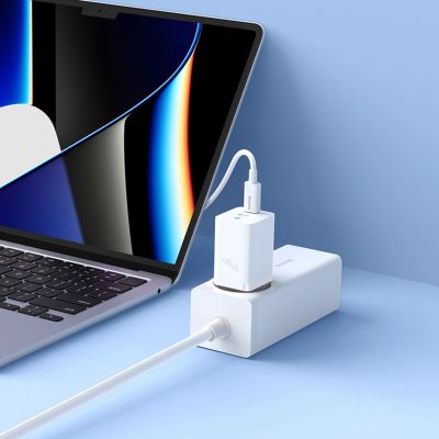 9. Ładowarka sieciowa Baseus GaN5 Pro 40W 2xUSB-C - biała