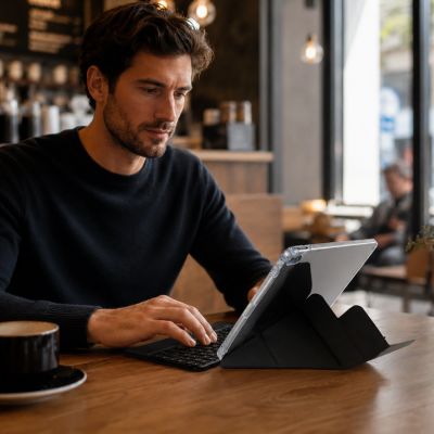 12. Etui z klawiaturą AMAZINGTHING Minimal Case Keylite Combo na iPad 11" 2025 - czarne