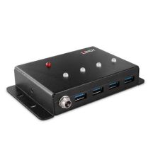 Lindy 43374 huby i koncentratory USB 3.2 Gen 1 (3.1 Gen 1) Type-B 5000 Mbit/s Czarny
