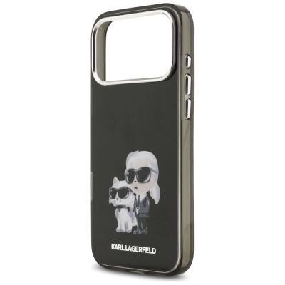6. Etui Karl Lagerfeld IML Aquarelle Karl & Choupette & Logo MagSafe na iPhone 17 Pro Max - czarne