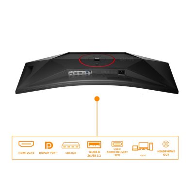 4. AOC G4 CU34G4CAP monitor komputerowy 86,4 cm (34") 3440 x 1440 px UltraWide Quad HD LCD Czarny, Czerwony