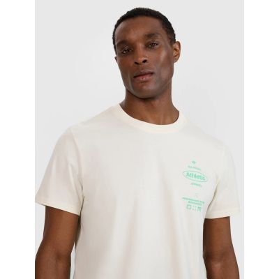 5. T-shirt regular z nadrukiem męski 4F 4FRSS25TTSHM2688-11S