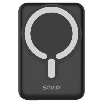 SAVIO POWERBANK 10000 MAH MAGNETYCZNY CZARNY BA-12