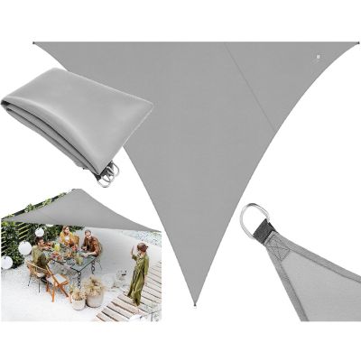 9. ŻAGIEL PRZECIWSŁONECZNY OGRODOWY TRÓJKĄT 3X3X4M SZARY