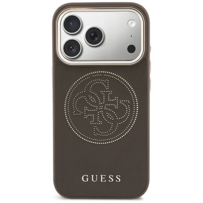 3. Etui Guess Perforated 4G MagSafe na iPhone 17 Pro Max - brązowe