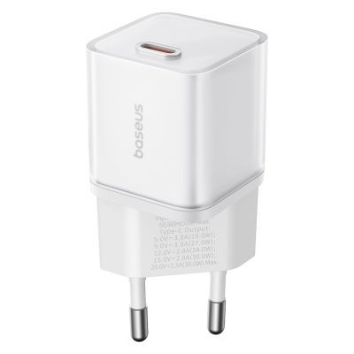 6. Ładowarka sieciowa Baseus GaN5S 30W EU USB-C - biała