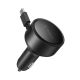 Ładowarka samochodowa Orico FC-60-2C 60W ze zwijanym kablem USB-C 65 cm - czarna